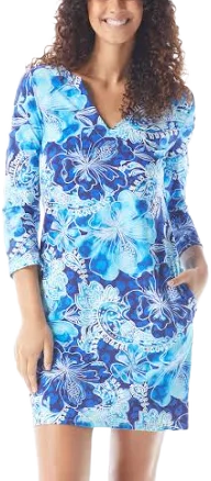 Beach House Quinn Split Neck Tunic Dress
