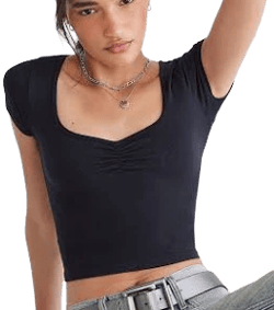 Aeropostale Women's Cropped Nylon Tee
