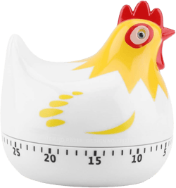 Kitchen Chicken Pattern Baking Timer,Chicken Pattern Countdown Kitchen Timer Reminder for Cooking Baking(White)