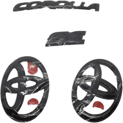 Genuine Toyota 2020 & Newer Corolla SE Sedan Gloss Black Emblem Overlays PT948-02201-02