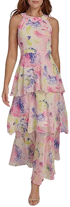 Marc New York Women's Sleeveless Floral Tiered Maxi Dress
