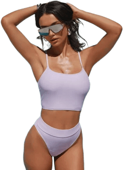 Fashion Nova Women's Beach Weather 2 Piece High Rise Bikini