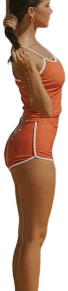 High-Waisted Bikini Shorts with White Trim