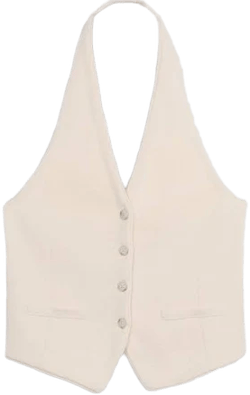 Women's Guest In Residence Tailored Cashmere Halter Vest