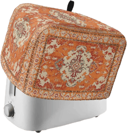 Toaster Cover 2 Slice Boho Bohemia Bread Toaster Oven Cover with Pockets Tribal Vintage Rustic Burnt Orange Bakeware Protector Kitchen Appliance Dust Covers Fingerprint Protection for Women Gift Classic2318