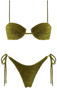 Triangl Mala Varo Velvet Balconette Bikini Set Top