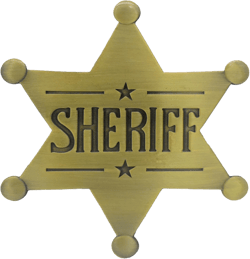 Sheriff Badges Western Police Vest Badge Deputy Metal Branded Sheriff Badge Cowboy Party Decoration Badge for Kids Girls and Adult