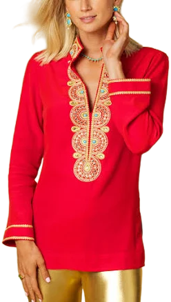 Nicoblu Noor Tunic with Gold Embellishment
