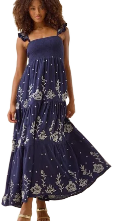 Altar'd State Jen Floral Cotton Maxi Dress