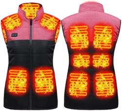 Lesmart Women's USB Lightweight Heated Vest with 11 Heating Zones