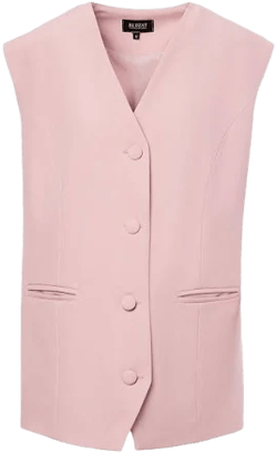 Bluzat Women's Oversized Button Vest