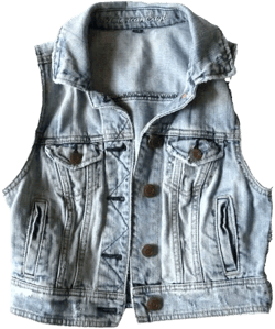 American Eagle Women's Distressed Button-up Denim Vest