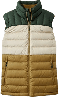 L.L.Bean Men's Colorblock Fatigue Down Vest