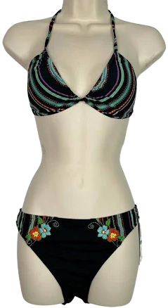 Lucky Brand Floral Embroidered Bikini Set
