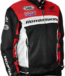 Honda Racing Women's Leather Monogrammed Motorbike Jacket