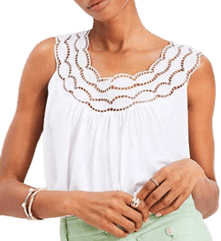 Loft Women's Cutout Lace Tank Top