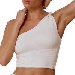 Bo+ Tee One Shoulder Ballet Class Crop Top