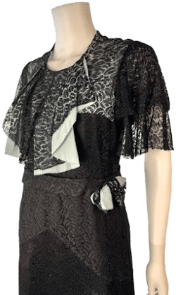 1930's Lace Bell Sleeve Dress