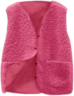 Floleo Women's Fuzzy Fleece Vest with Pockets