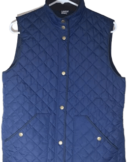 Lands' End Quilted Blue Vest
