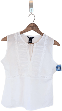 Vintage 90s Angelic Fairy Coquette Cotton Blouse