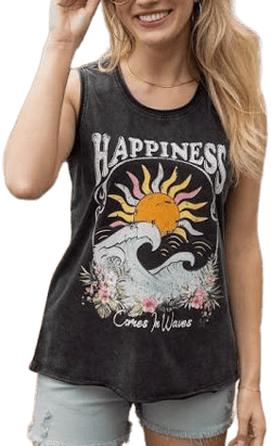 Happiness Happiness Graphic Tank