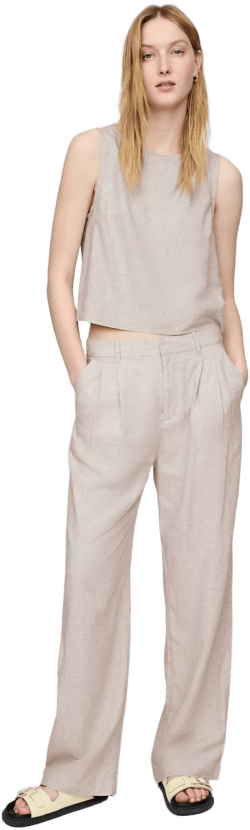 Gap Women's 365 High Rise Linen-Blend Trousers
