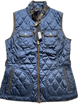 Banana Republic Navy Blue Quilted Field Vest