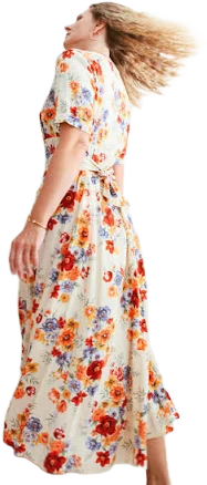 Vintage 90s Kellermann of Scandinavia Romantic Floral Button Down Maxi Dress