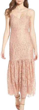 NBD Women's Brielle Lace Slip Midi Dress