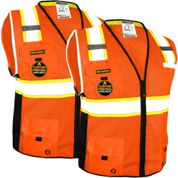 KwikSafety - Charlotte, NC - BIG KAHUNA Safety Vest [2 PACK] Class 2 ANSI OSHA Reflective Vest Durable High Visibility Vest Construction Safety Vest for Men Industrial Work Gear/Orange 2XL XX-Large Base Design | Orange | 2 Pack | (Save 5%)