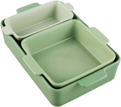Best Choice Products Ceramic Bakeware Set of 3 Casserole, Loaf, and Square Dishes