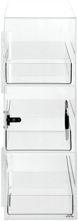 1204 Classic 3 Tier Bread Case, 7" Width x 12" Depth x 20" Height, Clear