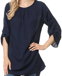 Magic Fit Roll Tab Sleeve Tunic