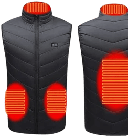 Hovilon Heated Vest -4 Heated ZonesUSB Electric Heated Vest Heated Jacket Winter Vest for Outdoor Motorcycle Camping Fishing SkiingBlack-2XL, Adult