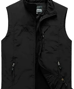 Men's Lightweight Breathable Sleeveless Vest with Multi-Pocket Design
