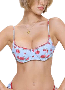 Frankies Bikinis Cola Floral Underwire Bikini Top