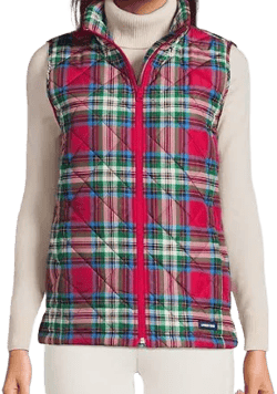 Lands' End Women's Feather Free Insulated Quilted Vest