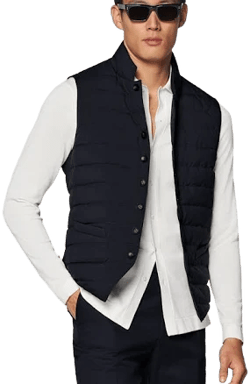 Suitsupply Men's Technical Fabric Down Vest