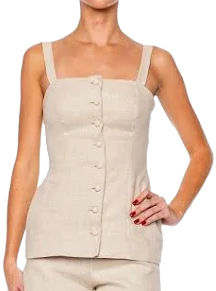 Faithfull The Brand Corbiere Linen Vest