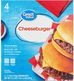 Great Value Cheese Burger Sandwiches