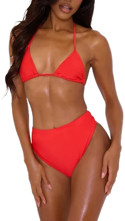 High Waisted High Leg Bikini Bottoms