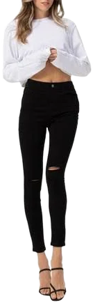 Jelly Jeans High-Rise Distressed Skinny Jeans