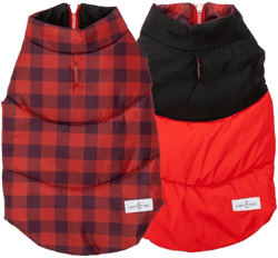 Lucy & Co. The Holly Jolly Reversible Teddy Puffer Vest