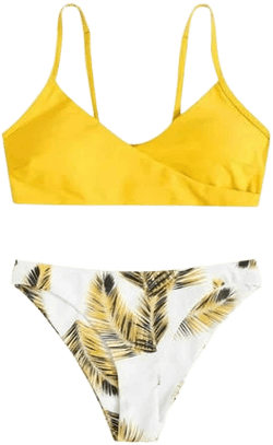 Women's Floral Random Print Push-Up Bikini Set
