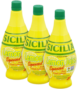 Sicilia Fresh Squeezed Lemon Juice - 4 Oz (3 Pack)