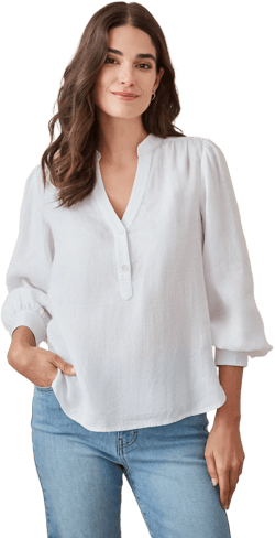 J.McLaughlin Women's Rashell Linen Blouse