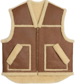 Celine Women's Vintage-Finish Shearling Vest