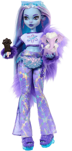 Monster High Doll, Abbey Bominable Yeti Fashion Doll with Pet Mammoth and Themed Accessories