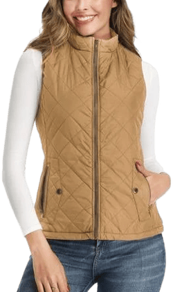 Art3d Women's Vests Zip up Quilted Padded Lightweight Vest for Women's